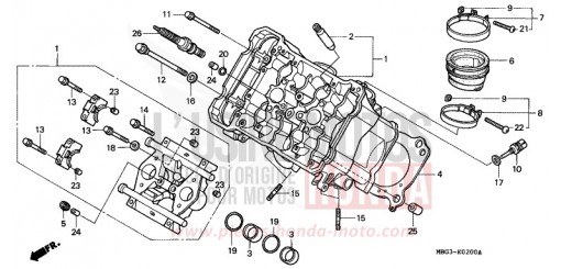 CULASSE DE CYLINDRE AVANT VFR800FIX de 1999